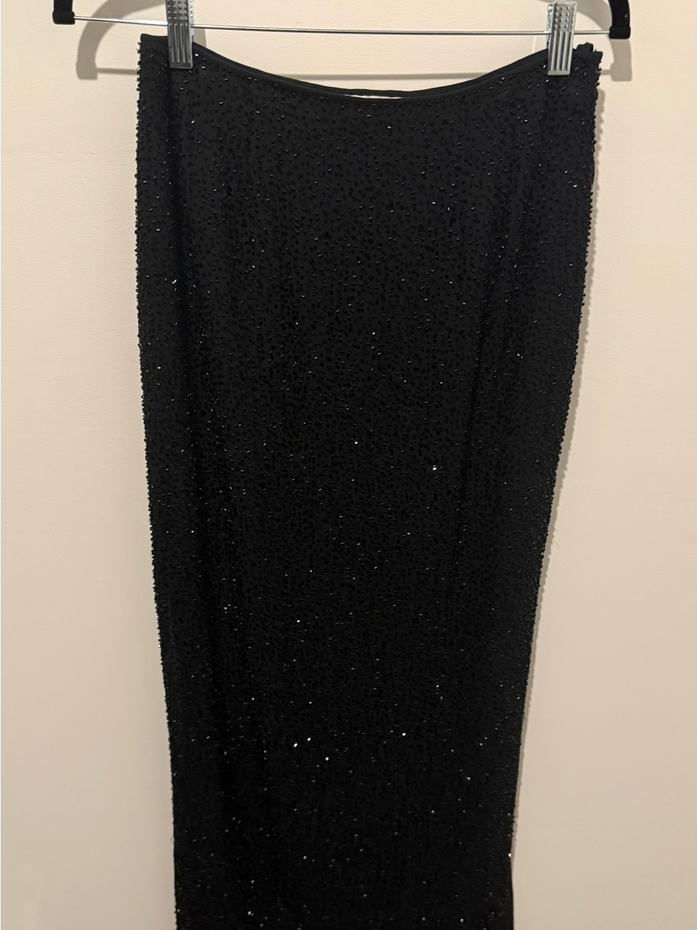 Black Sequin Skirt 100% silk for Evening Wear